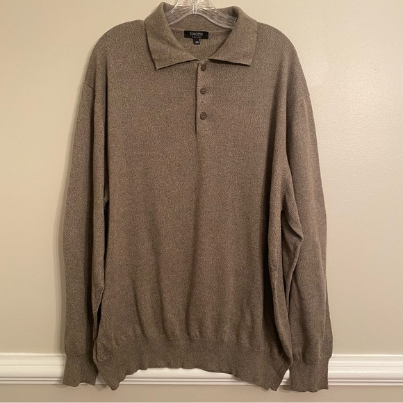 Toscano Italy Men's 1/4 Button Pullover Sweater Size XXL. - Picture 1 of 9